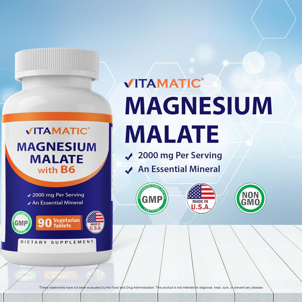 Vitamatic Magnesium Malate with B6 Capsules