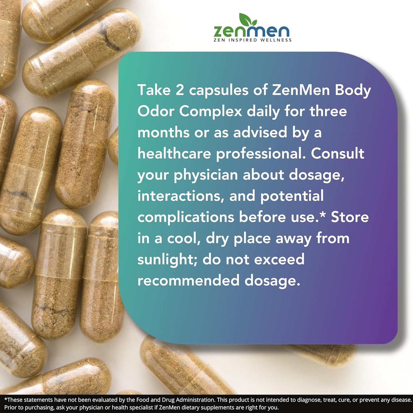 Zem Inspired Wellness Body Odor Complex Supplement