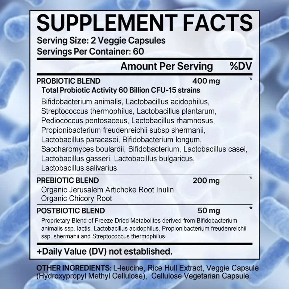 Kenofor Probiotic Gas Bloating 60 Billion Capsules