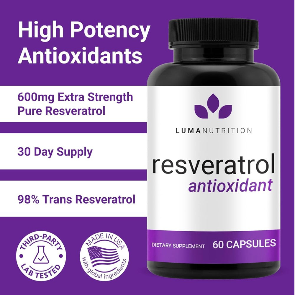 Luma Nutrition Resveratrol Antioxidant Capsules
