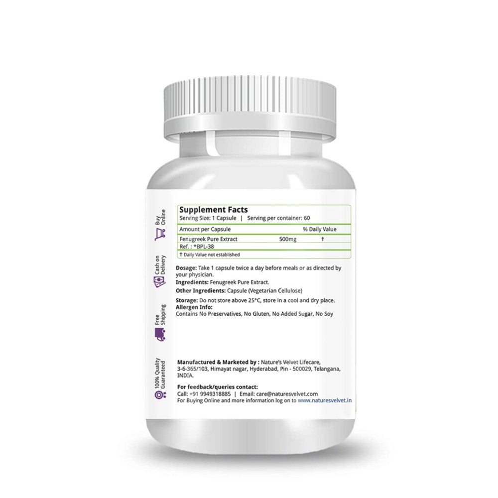 Nature’s Velvet Fenugreek Capsules