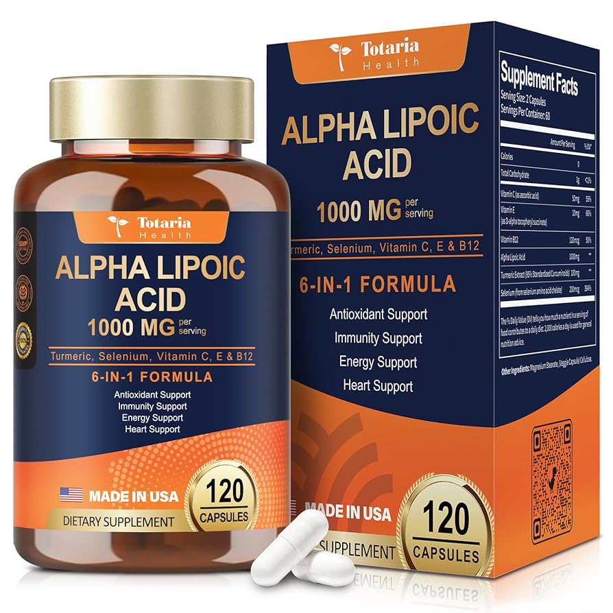 Acido Alpha Lipoic Acid 1000 mg Supplement