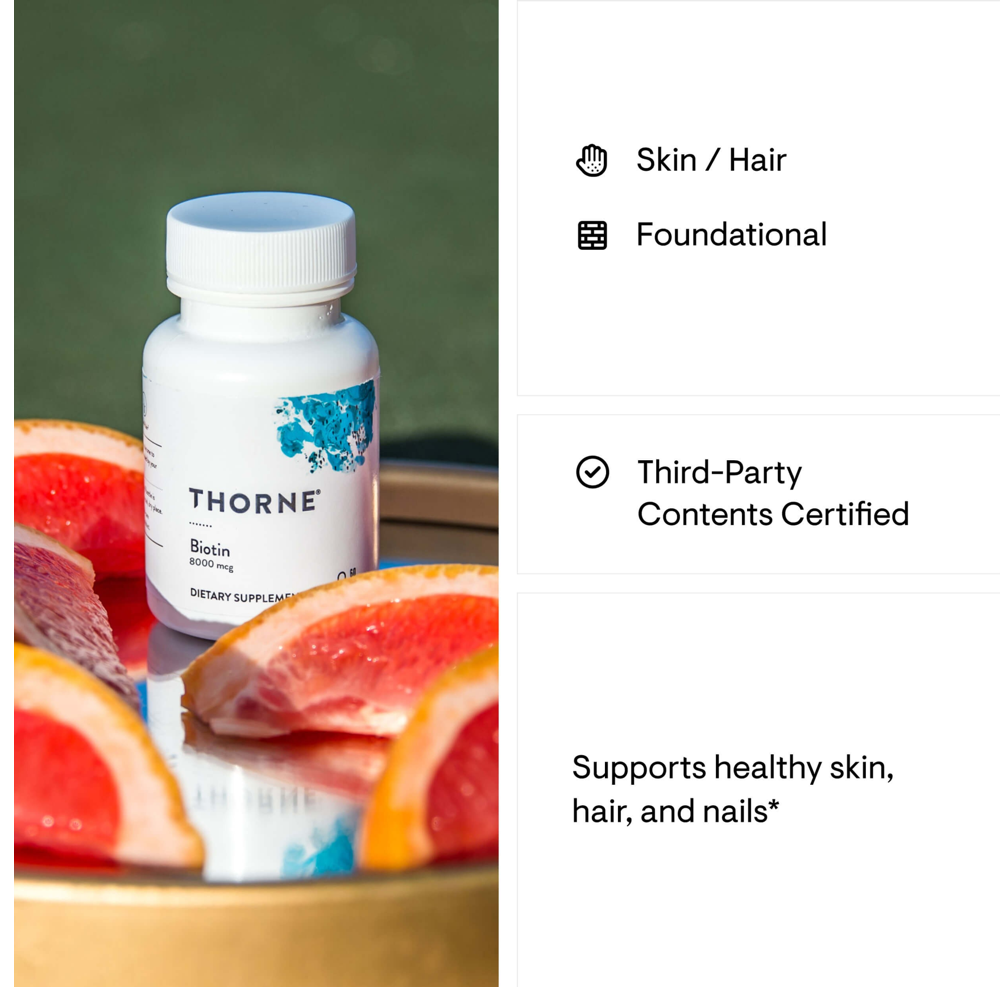 Thorne Biotin 8000 Mcg Capsules