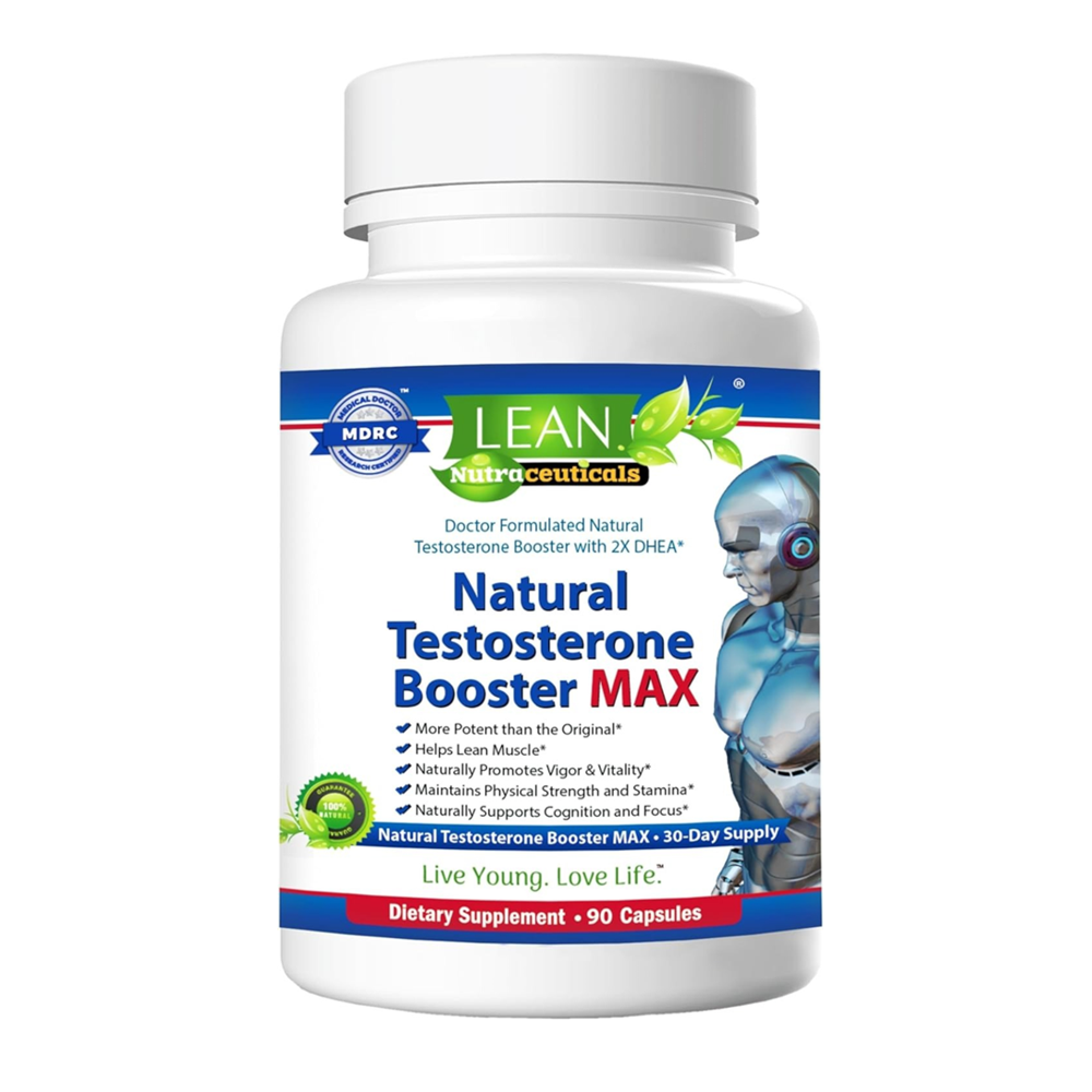 LEAN Nutraceuticals Natural Testosterone Booster MAX 90 Capsules