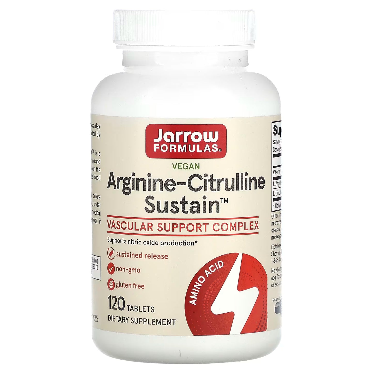 Vegan Jarrow Formula Arginine - Citrulline Sustain Supplement