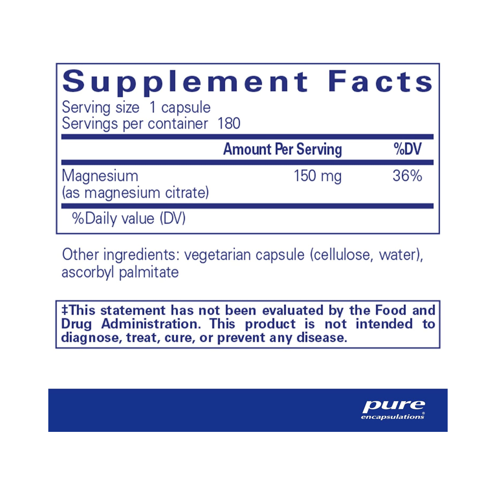 Pure Encapsulations Magnesium Citrate Capsules