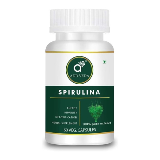 ADD VEDA Spirulina – Energy, Immunity & Detox, 60 Capsules