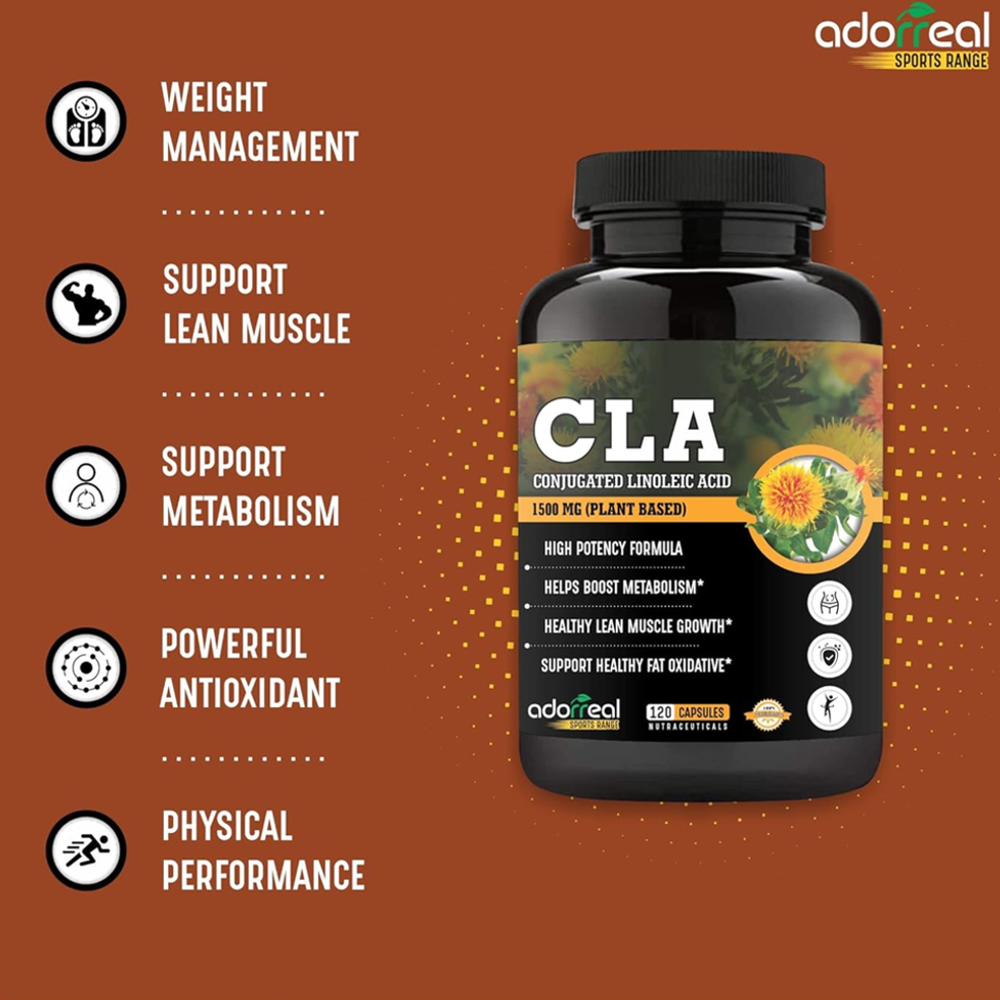 Adorreal Cla Conjugated Linoleic Acid 120 Capsules