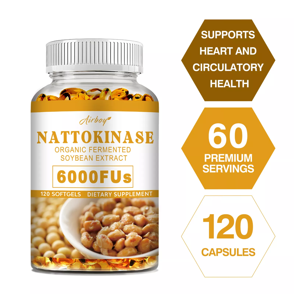 Airboy Nattokinase Organic Fermented 600FUS Capsules