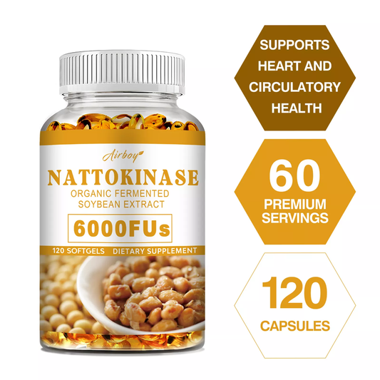 Airboy Nattokinase Organic Fermented 600FUS Capsules