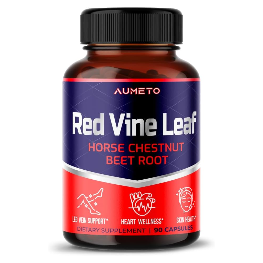 Aumeto Red Vine Leaf Supplement With Horse Chestnut Beetroot