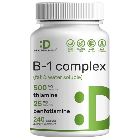 Deal Supplement B-1 Complex 500mg Per Serving | 240 Capsules