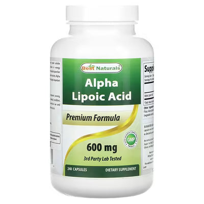 Best Naturals Alpha Lipoic Acid 600 Mg Supplement