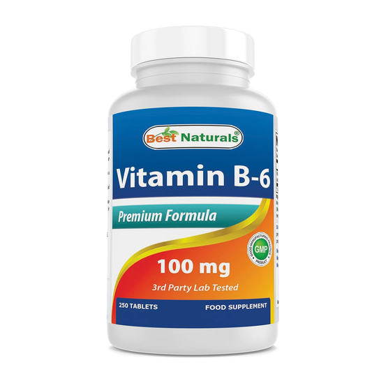 Best Naturals Vitamin B6 100 mg Capsules