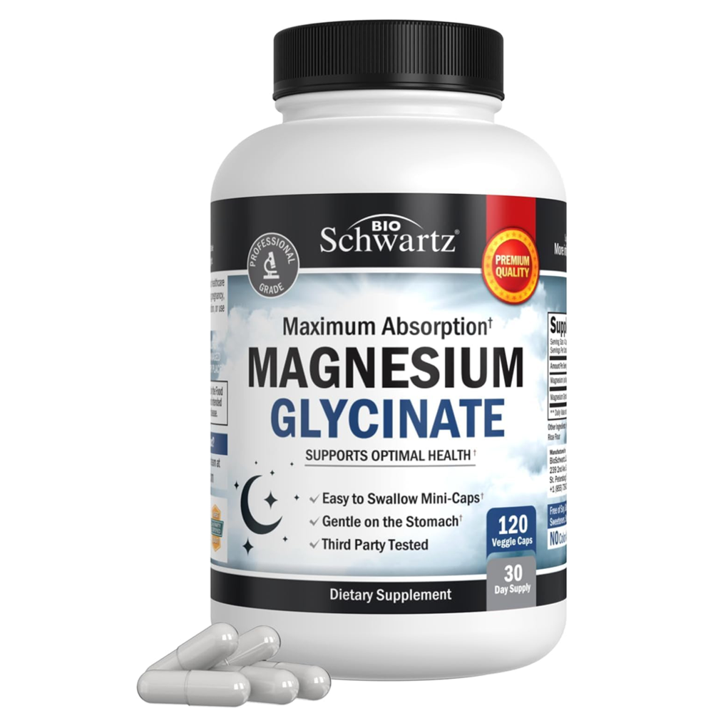 Ssiona Pro Bio Schwartz Magnesium Glycinate – (120 Veggie Capsules)