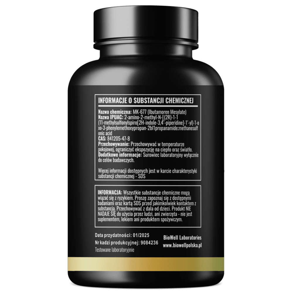 Biowell Labs Mk-677 Ibutamoren 600mg Capsules