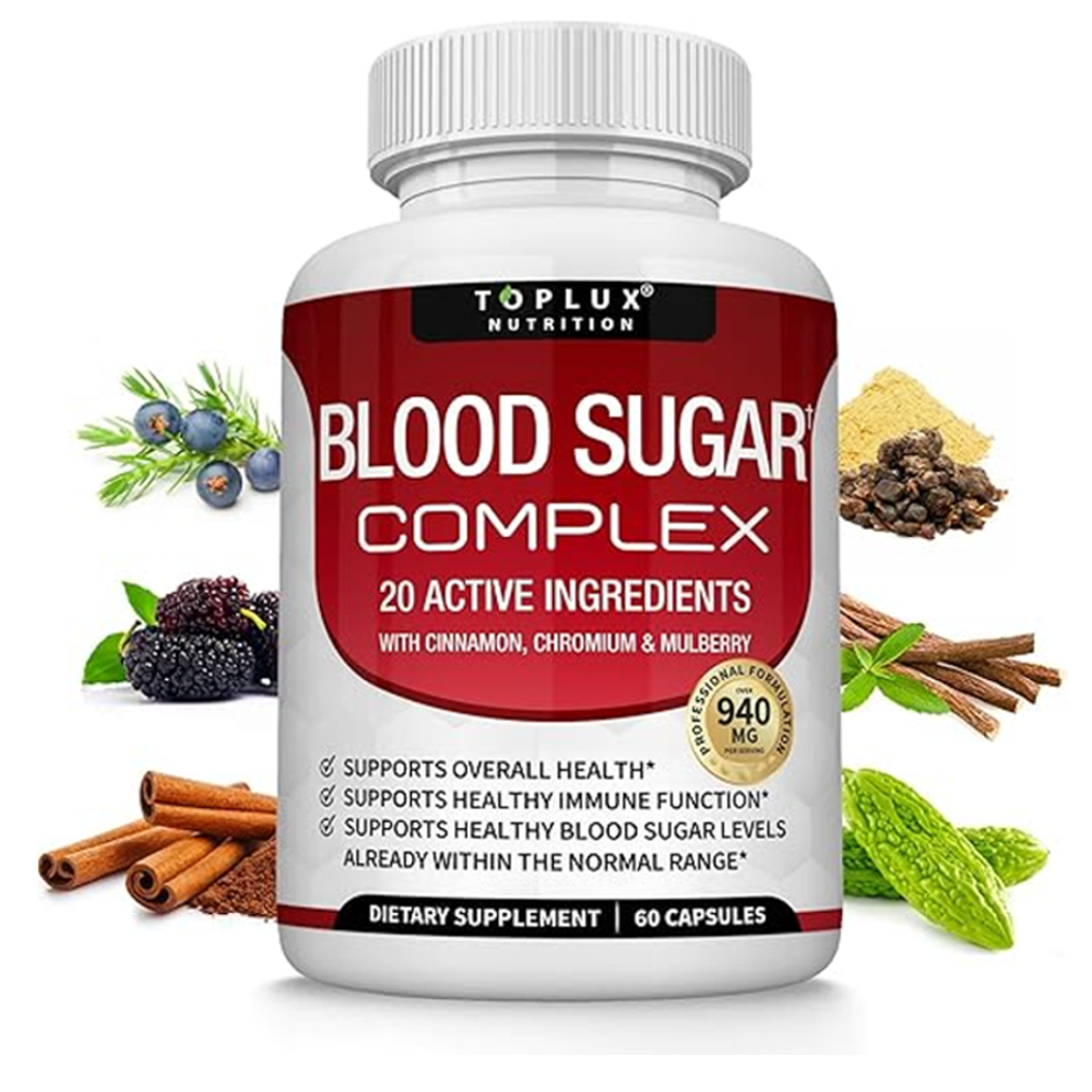 Toplux® Blood Sugar Complex –  Wellness Support (60 Capsules)