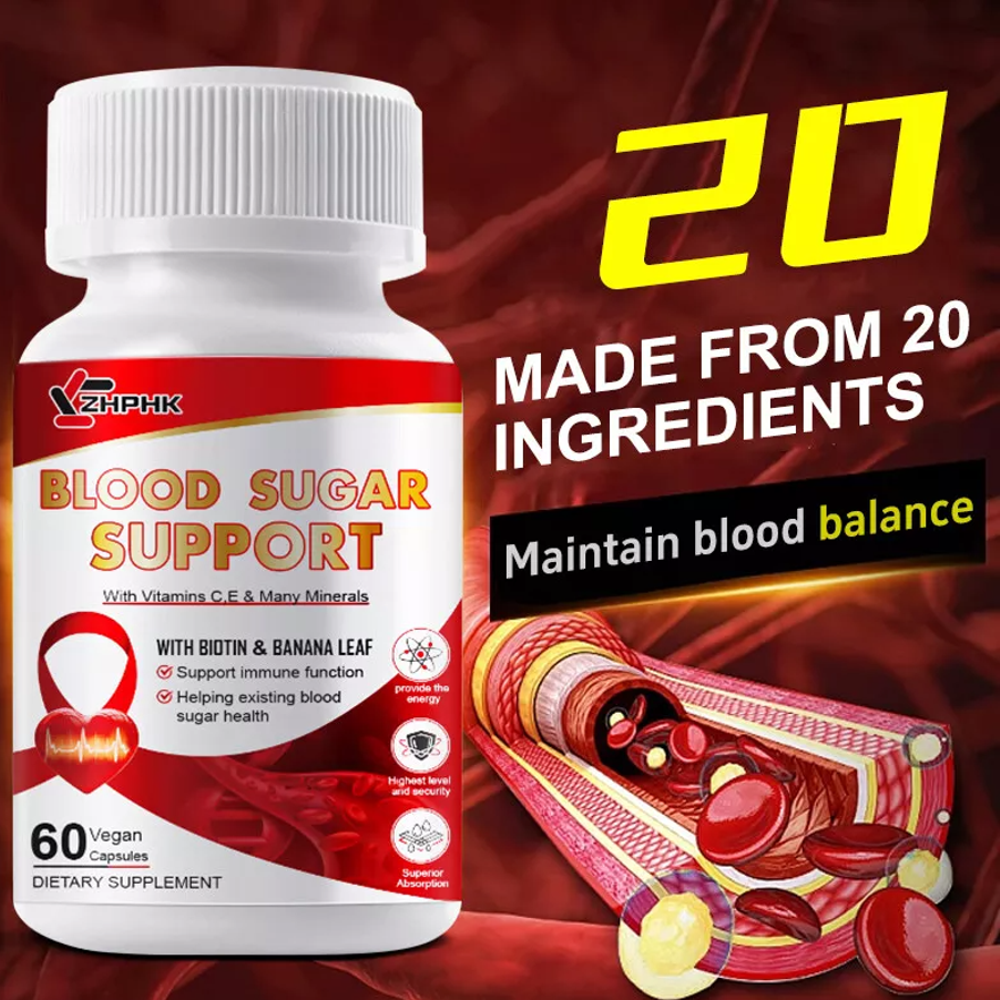 ZHPHK Blood Sugar Support – Advanced Formula with Biotin 120Capsules