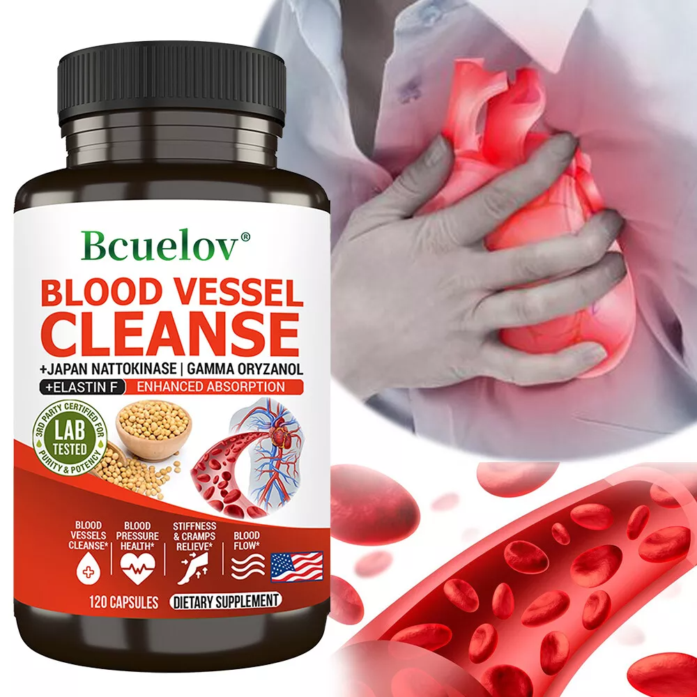 Bcuelov® Blood Vessel Cleanse – Heart Health Support (120 Capsules)