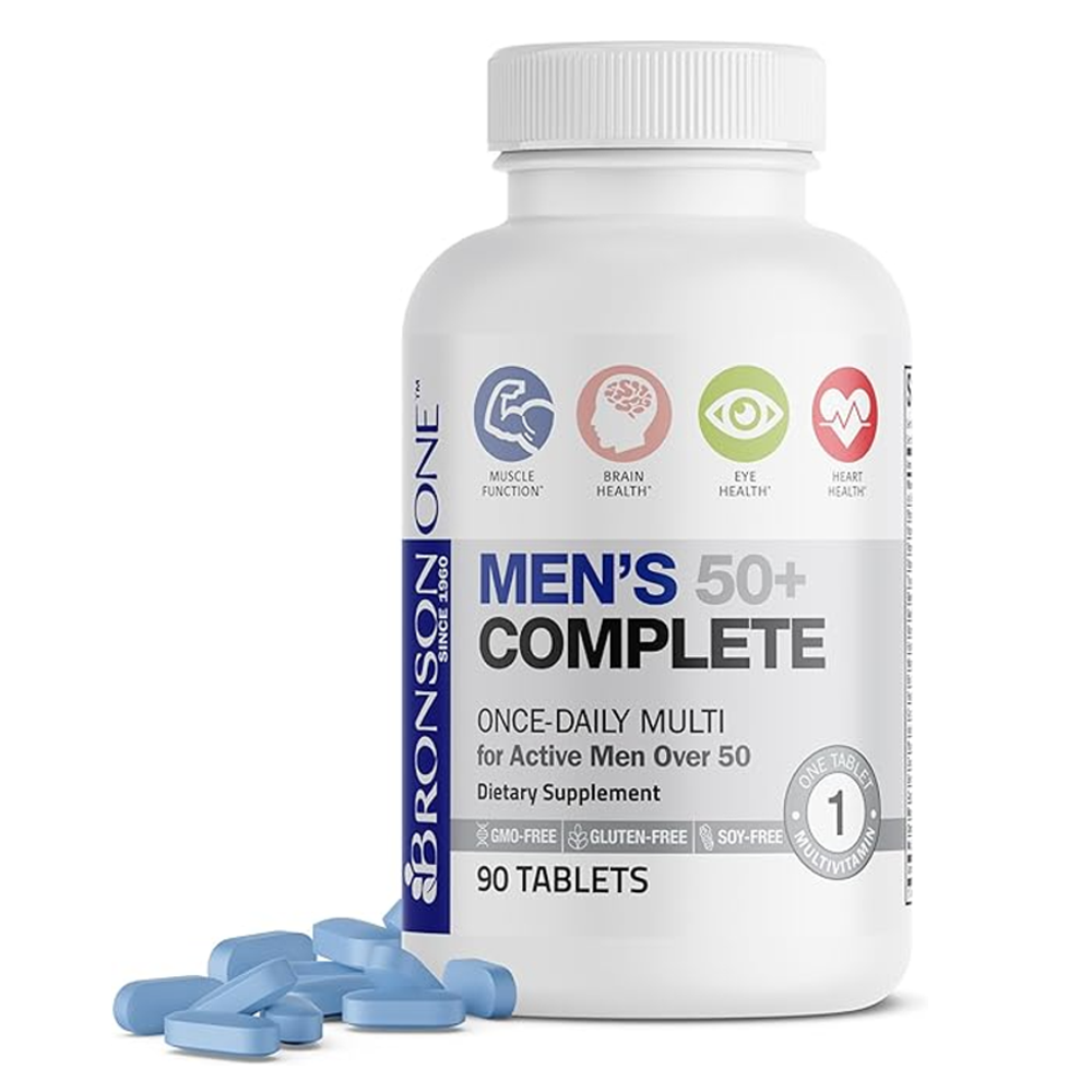 Bronson Men's 50+ Complete Multi – Once Daily 90 Tablets