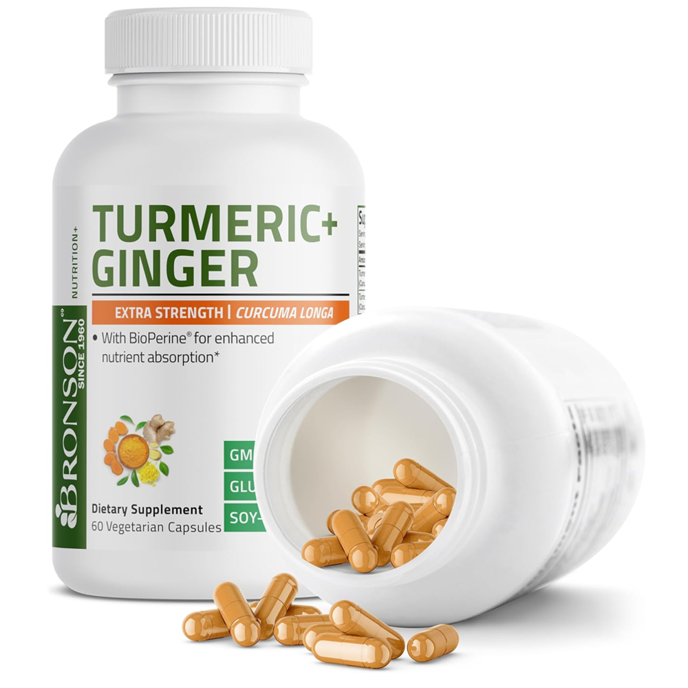 Bronson Turmeric + Ginger Extra Strength Capsules