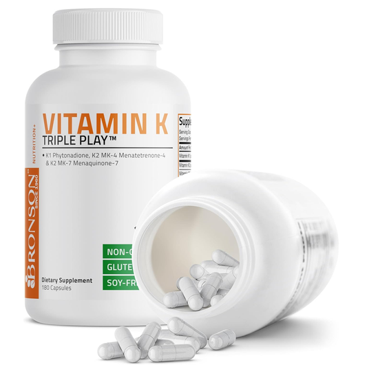Bronson Vitamin K Triple Play Capsules
