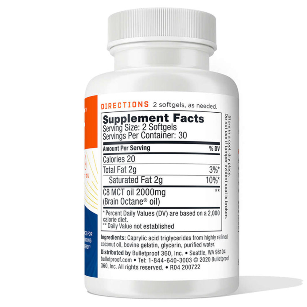 Bulletproof Super Keto – Brain Octane MCT Oil 60 Softgels