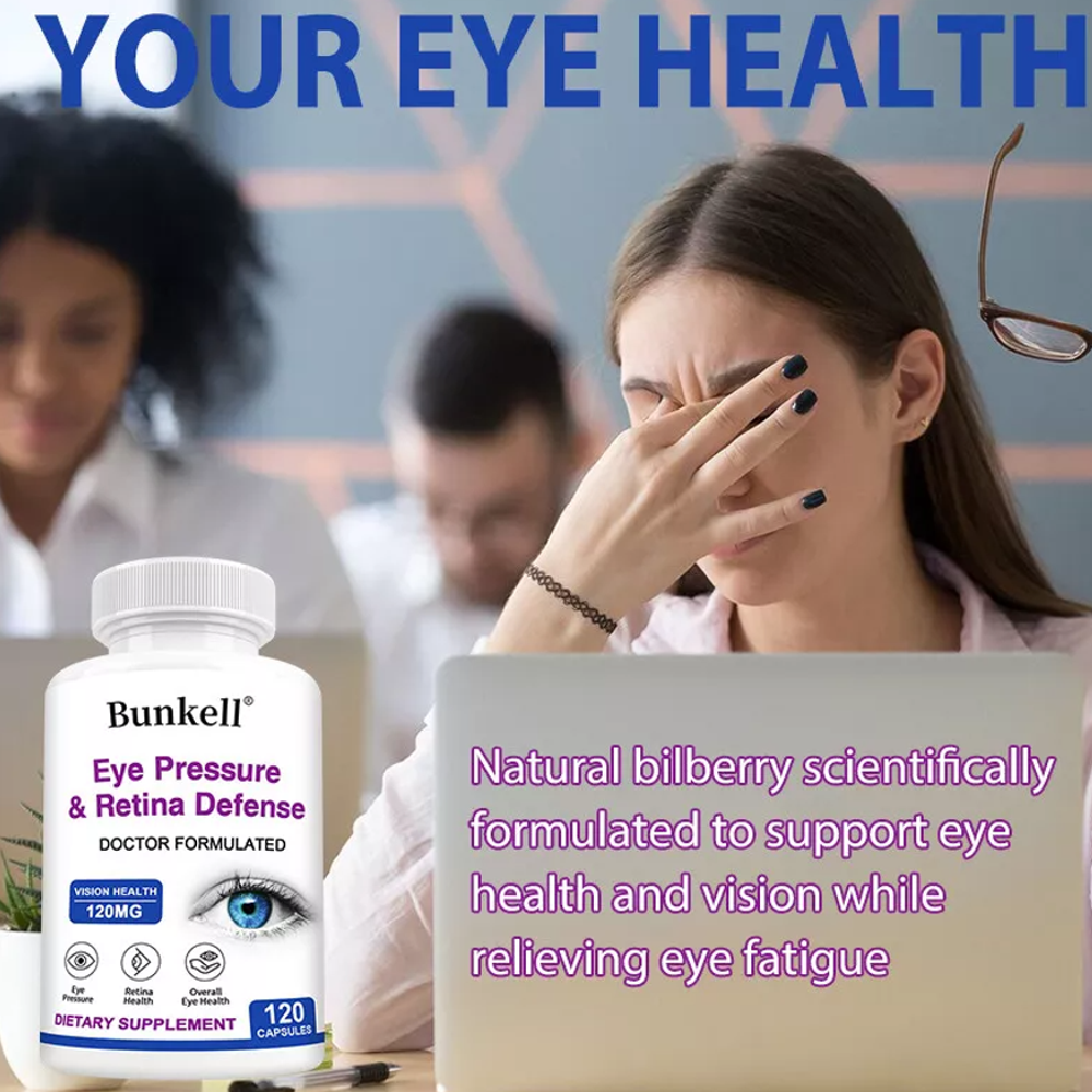 Bunkell® Eye Pressure & Retina Defense – (120 Capsules)