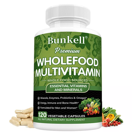 Bunkell Premium Whole Food Multivitamin – Essential Nutrients 120Capsules