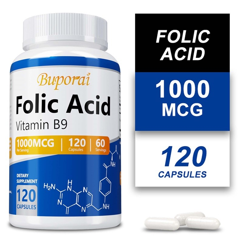 Buporai Folic Acid Vitamin B9 Supplement