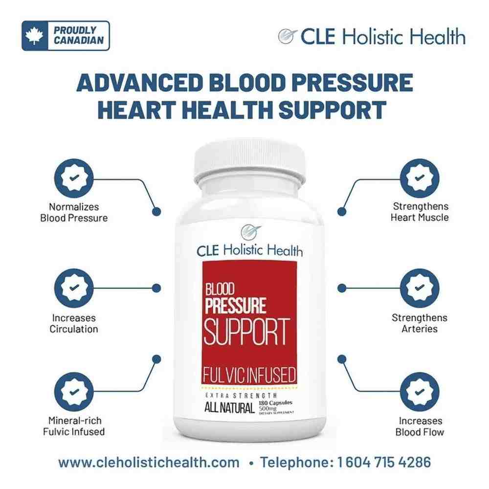 CLE Holistic Blood Pressure Support – Extra Strength Fulvic 120 Capsules