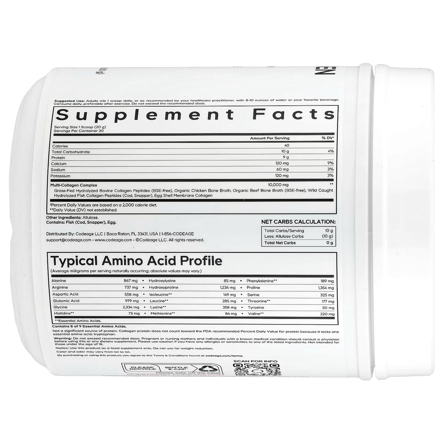 Codeage Multi Collagen Peptides Supplement