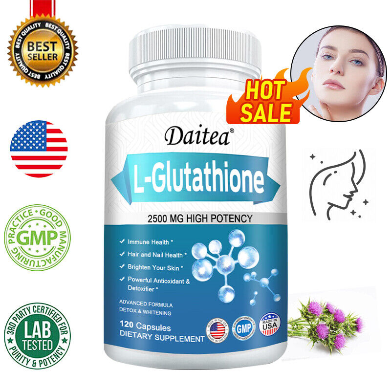 Daitea L-glutathione Capsules - 2500mg High Potency