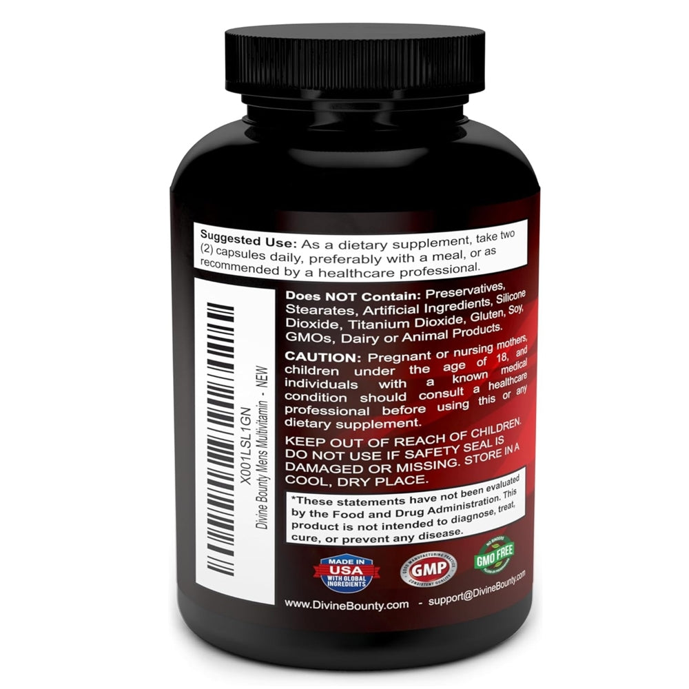 Divine Bounty Men's Multivitamin – High Strength Formula