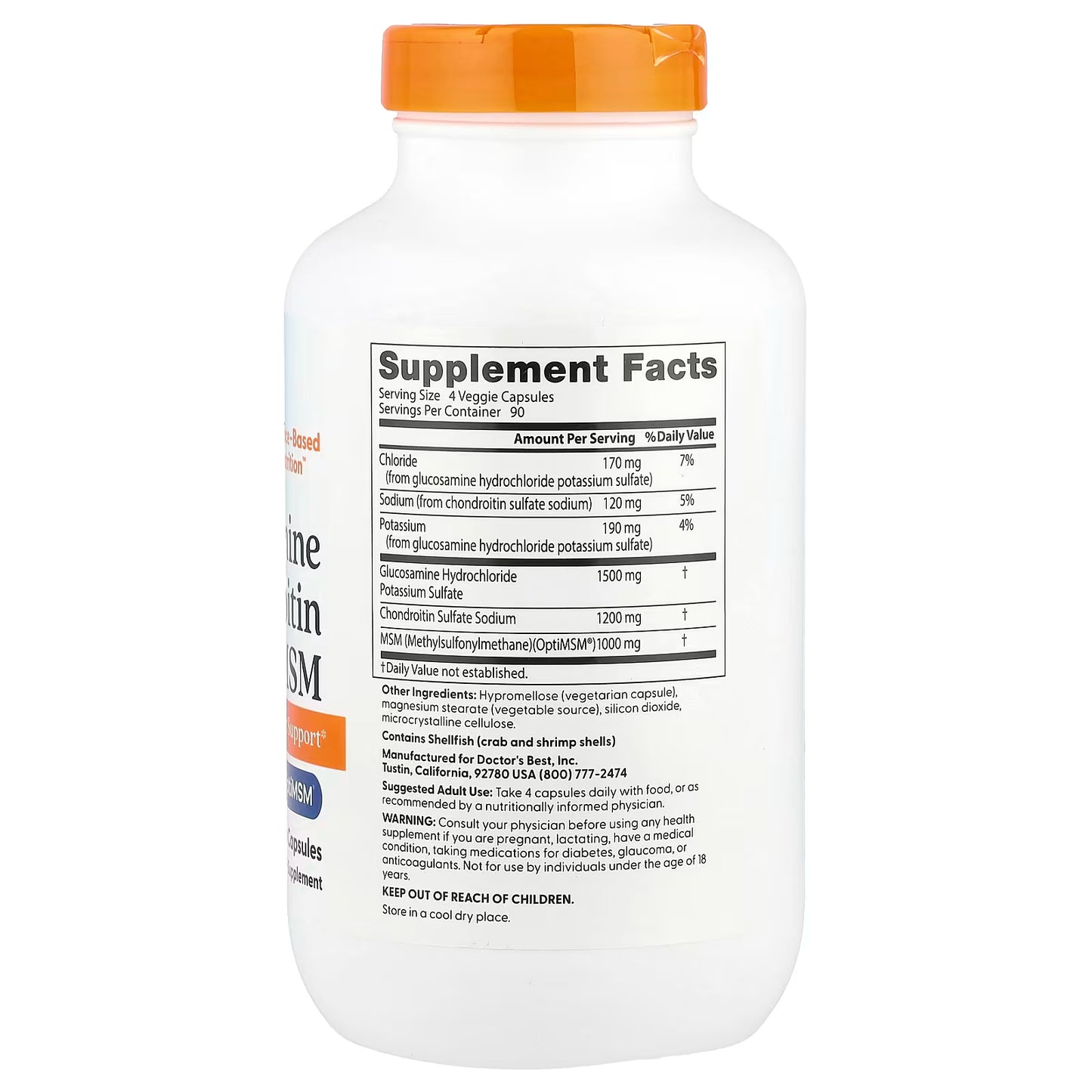 Doctors Best Glucosamine Chondroitin MSM Supplement