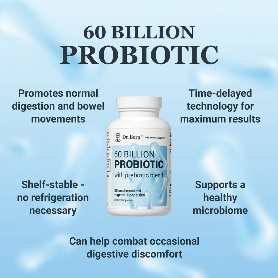 Dr. Berg 60 Billion Probiotic with Prebiotic Blend