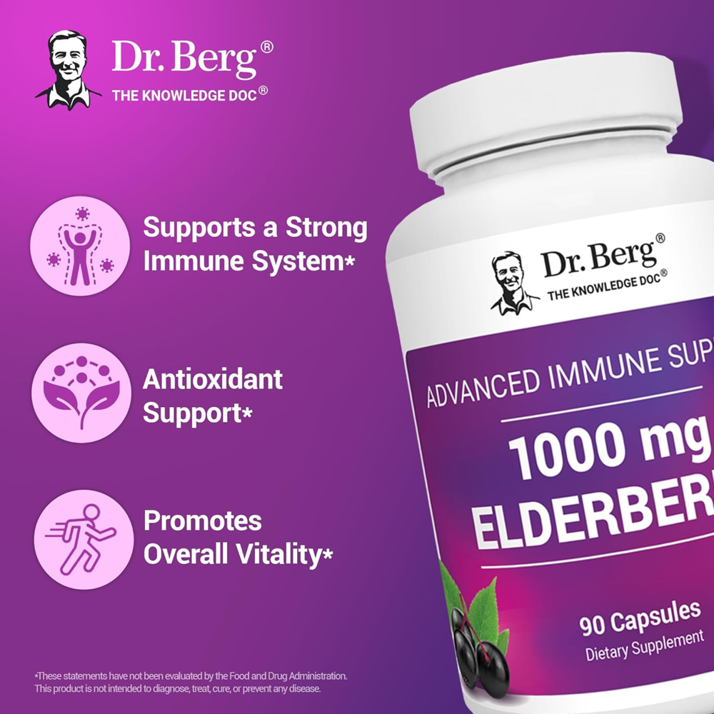 Dr. Berg Advanced Immune Support With Elderberry 1000mg