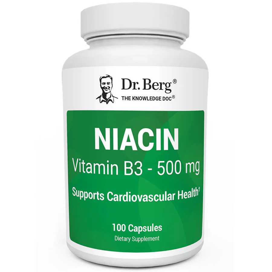 Dr. Berg Niacin - Vitamin B3 - 500 Mg Capsules