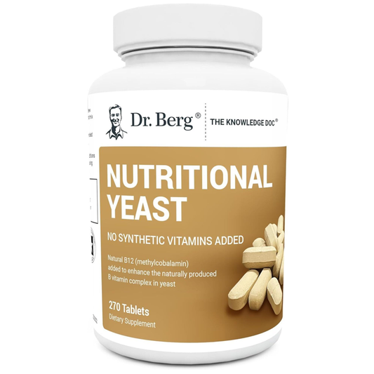 Dr. Berg Nutritional Yeast Tablets | Non-Fortified Natural B12 Added