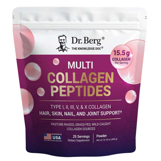 Dr. Berg Multi Collagen Peptides Powder – Hair Skin Nails & Joint Support