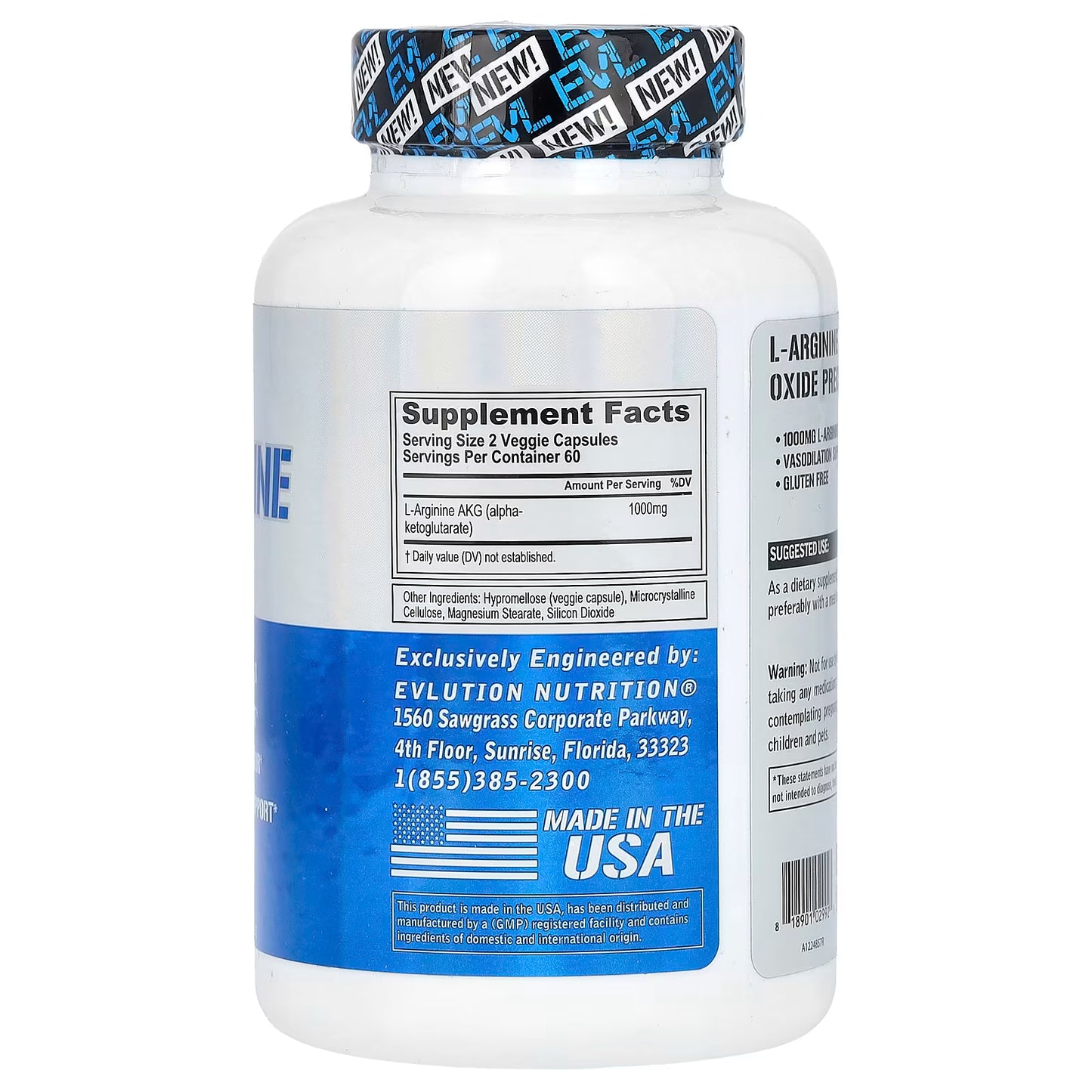 EVLution Nutrition  L-Arginine AKG Supplement