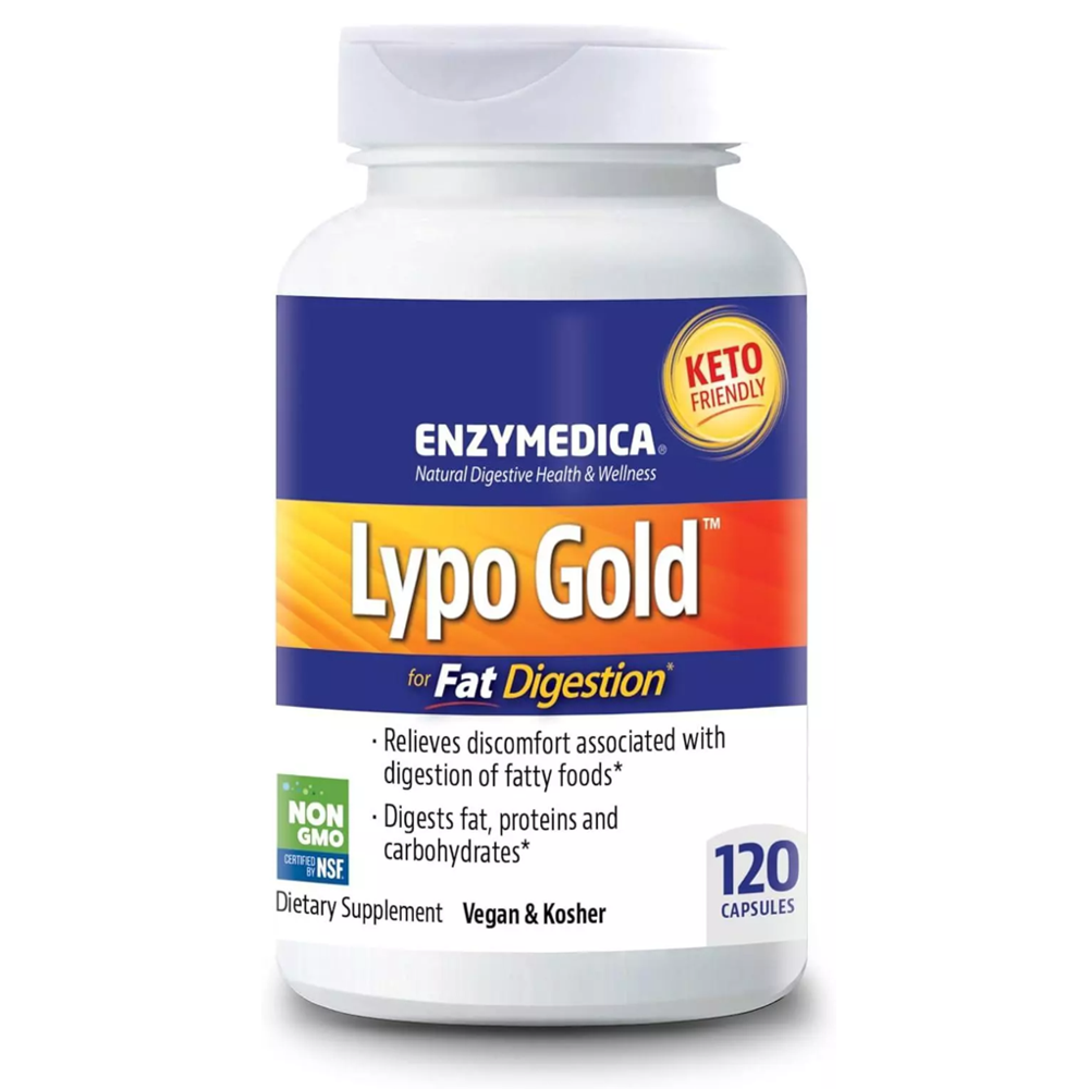 Enzymedica Lypo Gold Fat Digestion Support | Keto-Friendly