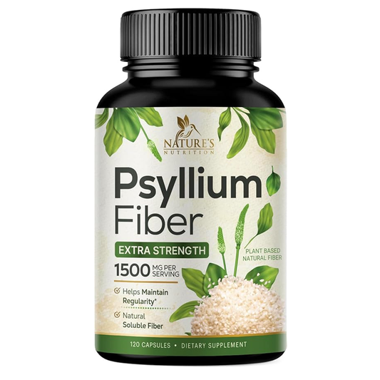 Nature's Nutrition Psyllium Fiber 120 Capsules