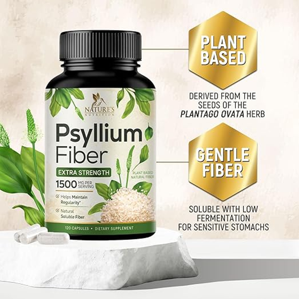 Nature's Nutrition Psyllium Fiber 120 Capsules