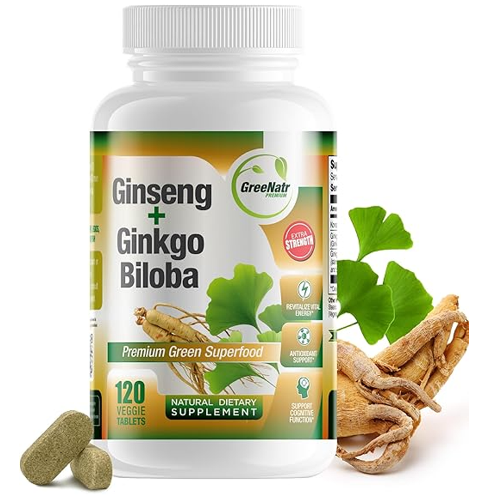 Ginseng + Ginkgo Biloba – Premium Brain 120Tablets