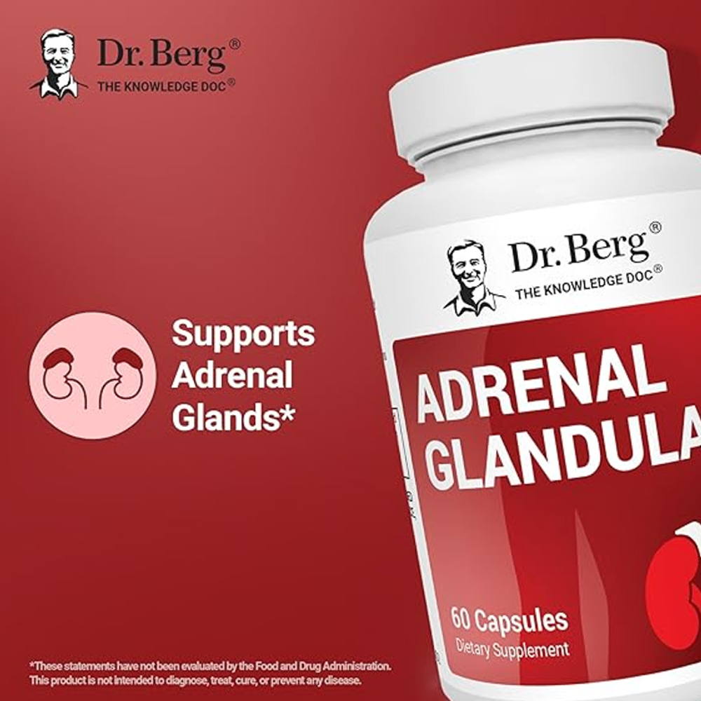 Dr. Berg® Adrenal Glandular – Adrenal Support (60 Capsules)