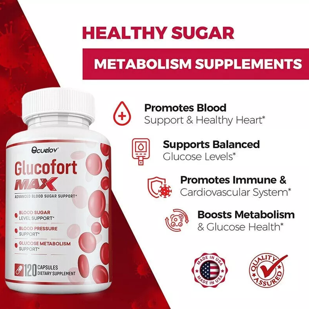 Bcuelov Glucofort MAX – Metabolism Support 120 Capsules