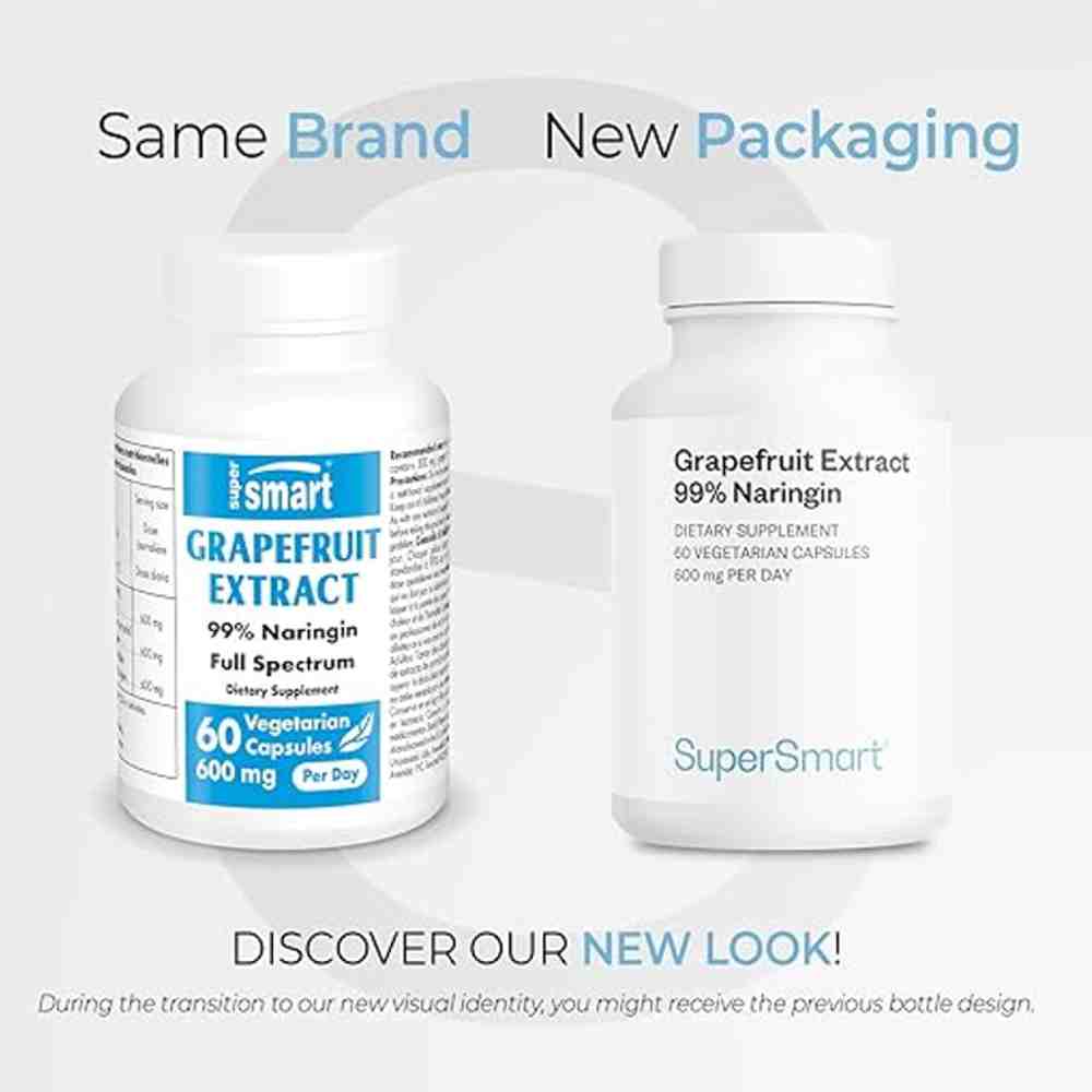 SuperSmart Grapefruit Extract – 99% Naringin 600mg | 60 Capsules