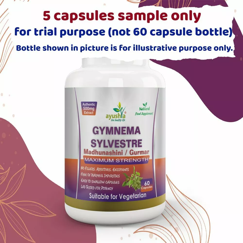 Ayushla Gymnema Sylvestre – Gurmar Extract 500mg 60Capsules