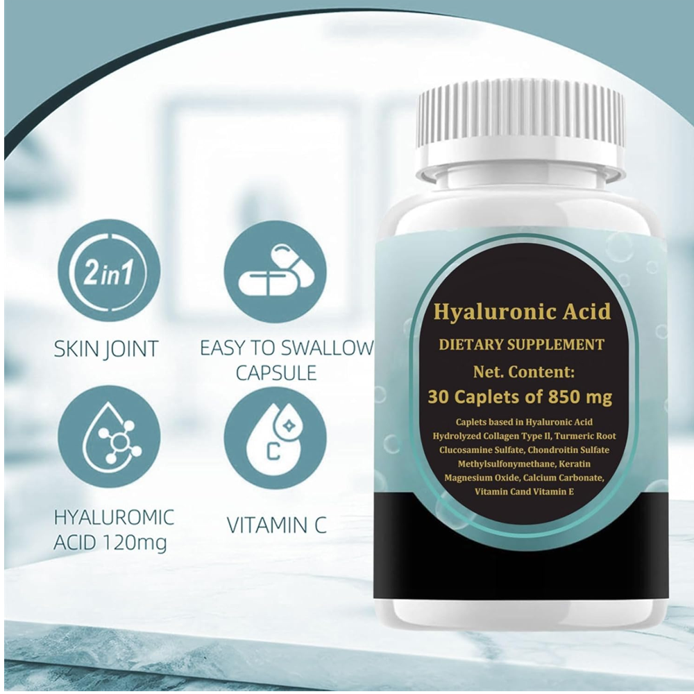 Hyaluronic Acid 30 Caplets 850 Mg